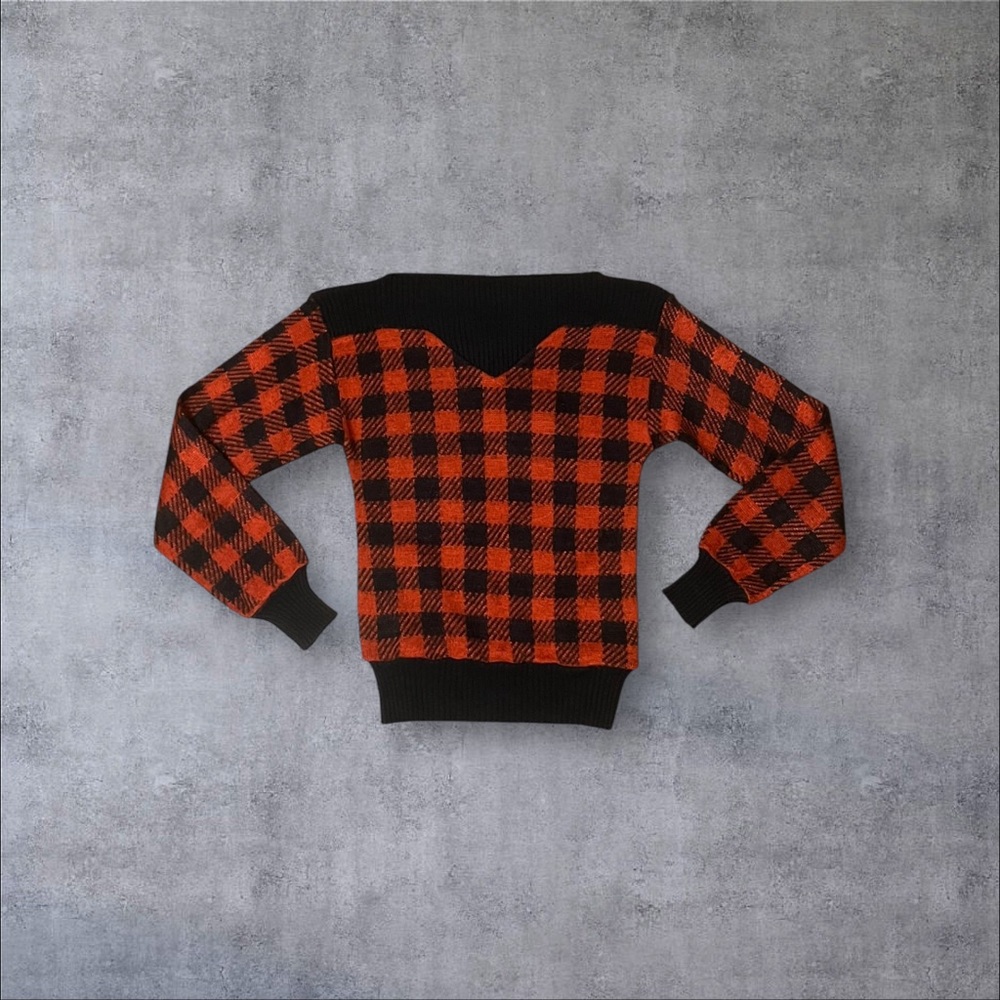 Black & Red Plaid Sweater